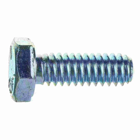 Grade 5, 1/4-20 Hex Head Cap Screw, Zinc Plated Steel, 3/4 In L, 12 PK